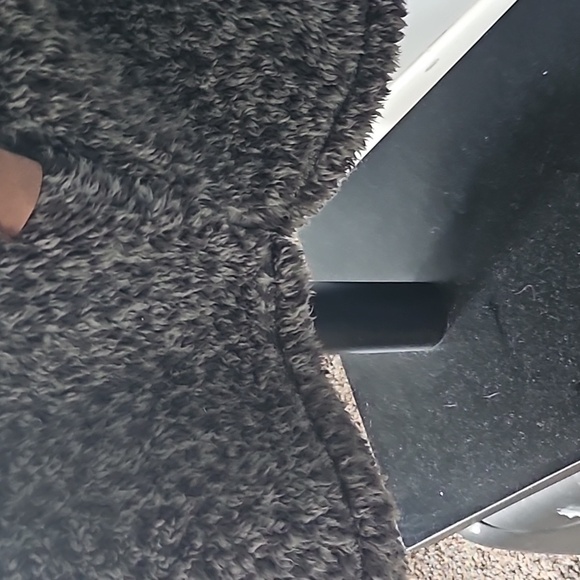 Maurices Green and Black Leopard Print Cowl Neck Sherpa Pullover - Picture 8 of 14